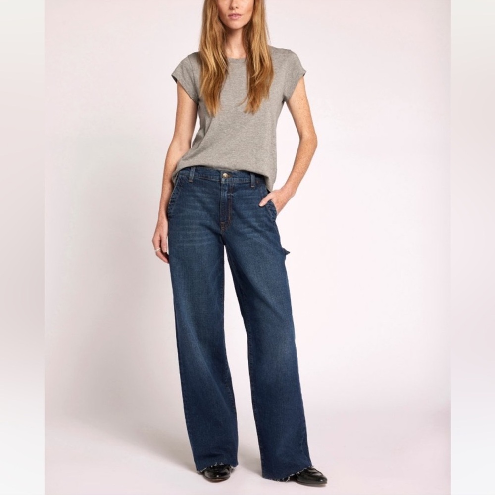 C/E Current Elliott Relaxed Straight Leg Oversized Wide Leg Jeans s 31